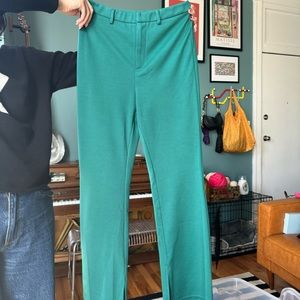 Bell bottom split leg trousers from anthro